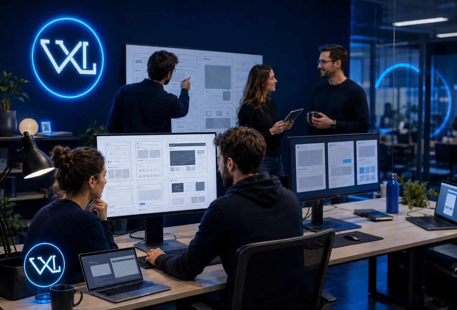 L’équipe VeryXL au travail sur un site internet d’artisan